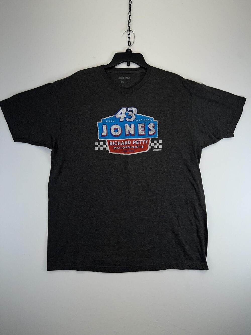 Richard Petty Motorsports Shirt Mens 2XL Gray NASCAR Racing 43 Jones Graphic